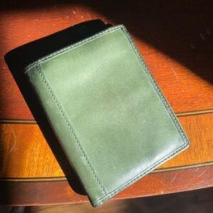 Fossil leather passport wallet faux-aged